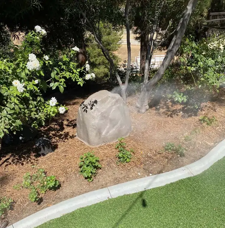 Misting rock designed, built, & installed by Advanced Misting Systems