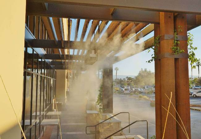 Commercial outdoor patio misting system
