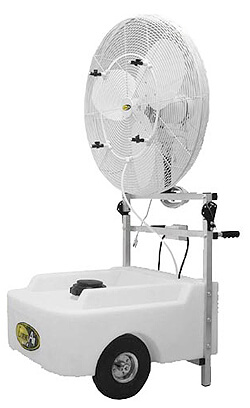 30" Portable Cooling Low Pressure Oscillating Misting Fan