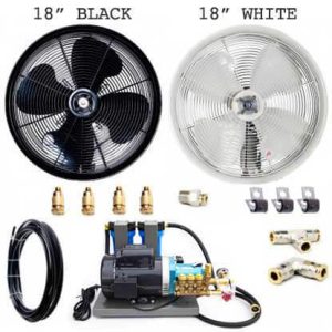 Misting Fan System 1000 PSI Pump, 18", 24" or 30" Fans
