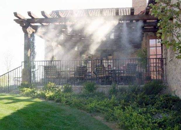 Outdoor fogging mist system from Advanced Misting Systems