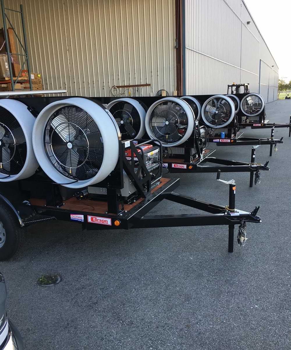 Section of misting trailers from Advanced Misting Systems