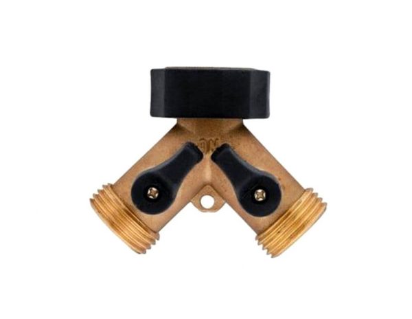 hose y 2 brass adapter