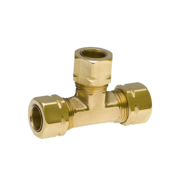 Medium Duty 3/8” brass compression tee