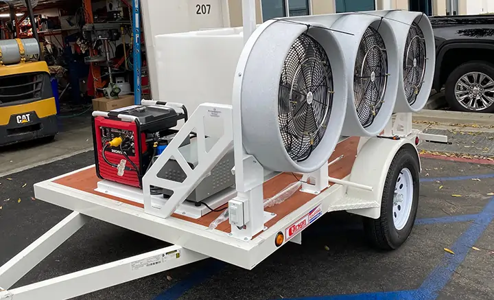 Portable misting trailer from Advanced Misting Systems